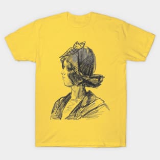 Girl Drawing Sketch T-Shirt